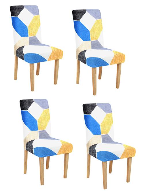 cortina spandex elastic chair cover stretch removable washable (4 pc) - 17796402 - Very Small Image - 1