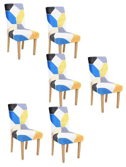 cortina spandex elastic chair cover stretch removable washable (6 pc) - 17796403 - Very Small Image - 1
