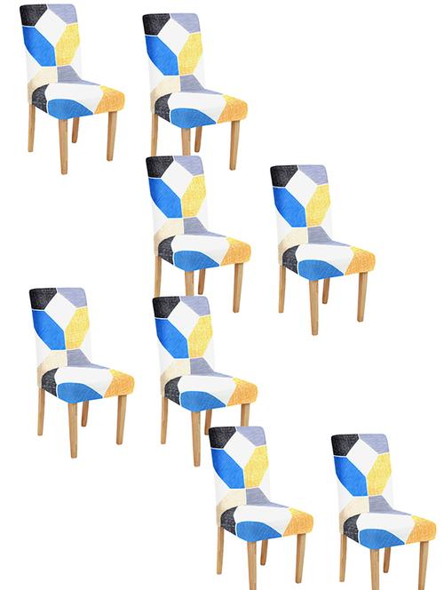 cortina spandex elastic chair cover stretch removable washable (8 pc) - 17796404 - Very Small Image - 1