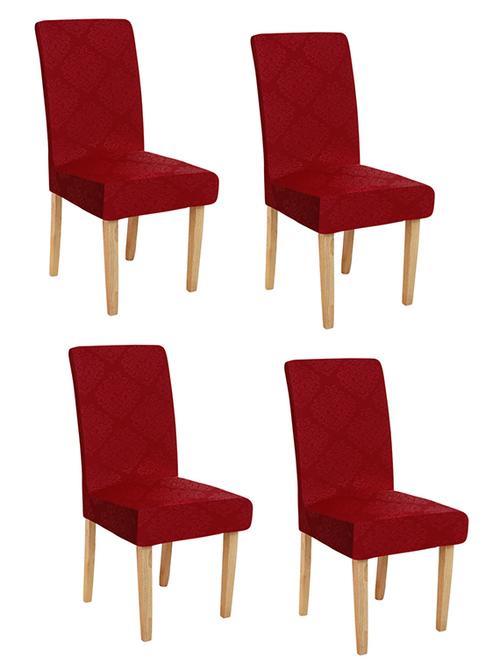 cortina spandex elastic chair cover stretch removable washable (4 pc) - 17796410 - Very Small Image - 1