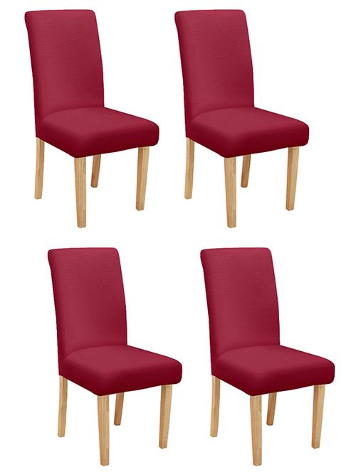 cortina spandex elastic chair cover stretch removable washable (4 pc) - 17796426 - Very Small Image - 1