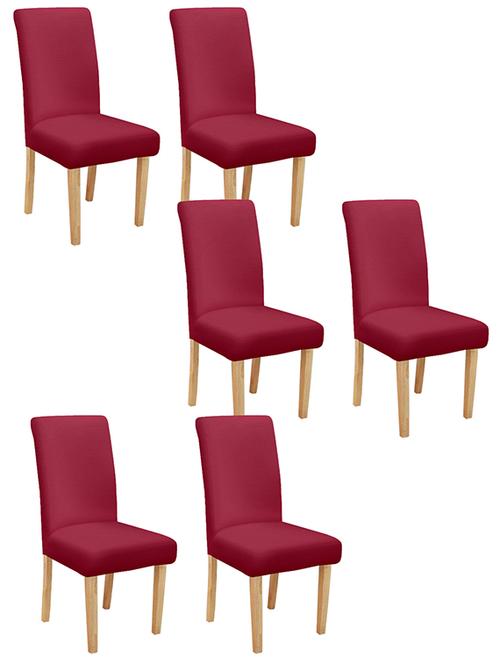 cortina spandex elastic chair cover stretch removable washable (6 pc) - 17796427 - Very Small Image - 1