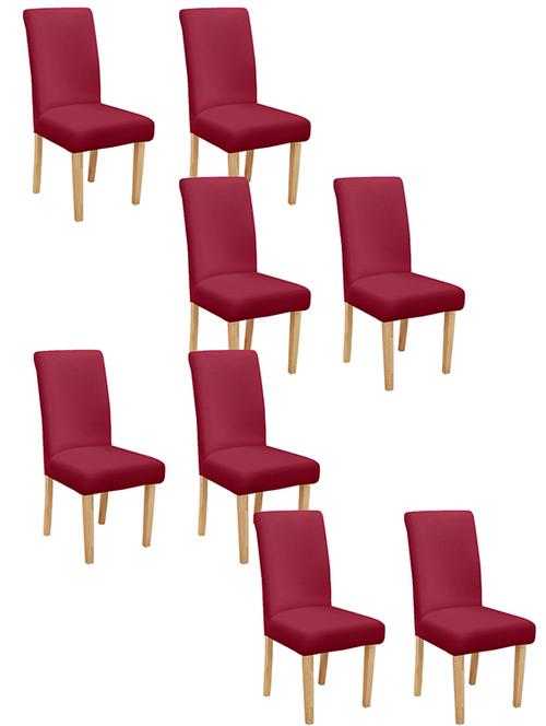 cortina spandex elastic chair cover stretch removable washable (8 pc) - 17796428 - Very Small Image - 1