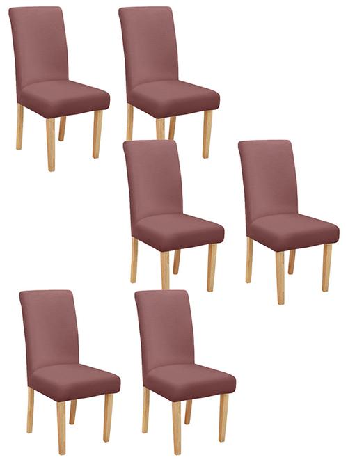 cortina spandex elastic chair cover stretch removable washable (6 pc) - 17796431 - Very Small Image - 1