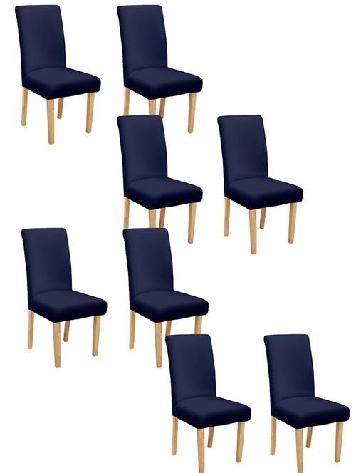 cortina spandex elastic chair cover stretch removable washable (8 pc) - 17796444 - Very Small Image - 1
