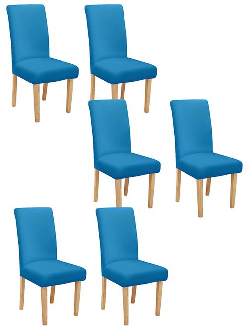 cortina spandex elastic chair cover stretch removable washable (6 pc) - 17796455 - Very Small Image - 1