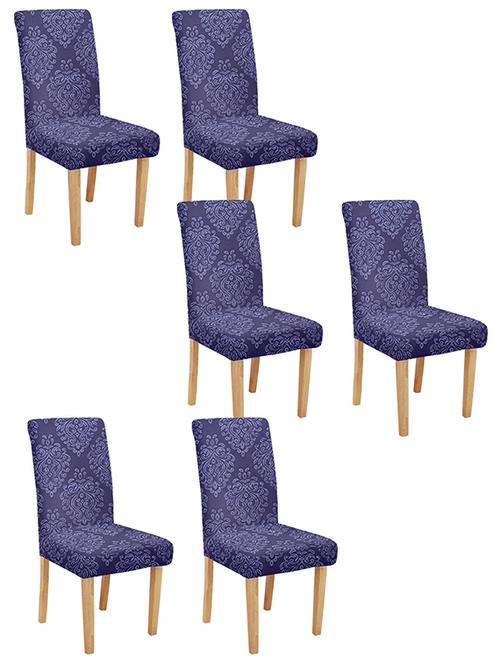 cortina spandex elastic chair cover stretch removable washable (6 pc) - 17796487 - Very Small Image - 1