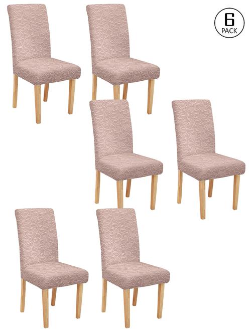 cortina spandex elastic chair cover stretch removable washable (6 pc) - 17796503 - Very Small Image - 1
