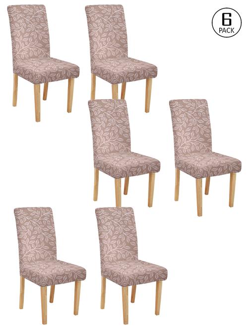 cortina spandex elastic chair cover stretch removable washable (6 pc) - 17796511 - Very Small Image - 1