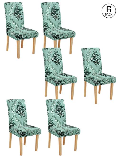 cortina spandex elastic chair cover stretch removable washable (6 pc) - 17796559 - Very Small Image - 1
