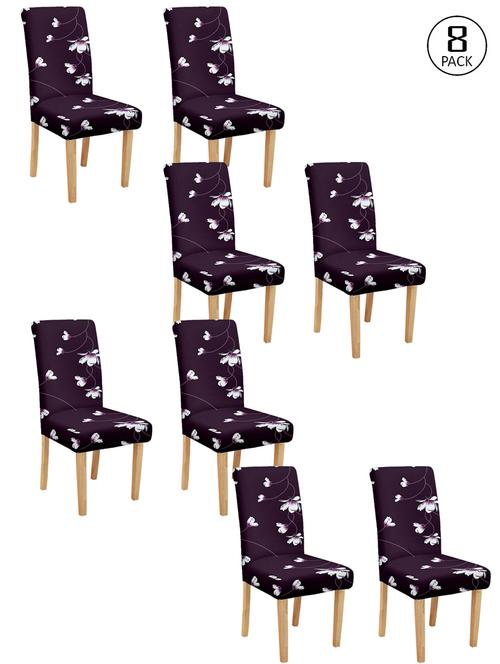 cortina spandex elastic chair cover stretch removable washable (8 pc) - 17796564 - Very Small Image - 1