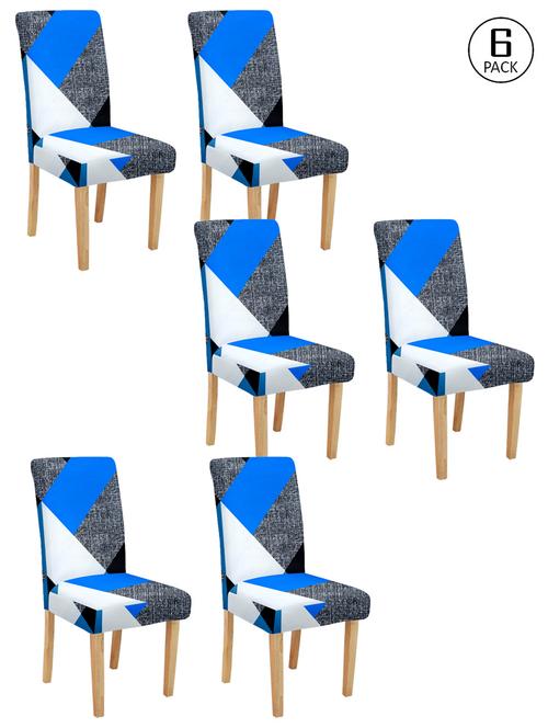 cortina spandex elastic chair cover stretch removable washable (6 pc) - 17796591 - Very Small Image - 1