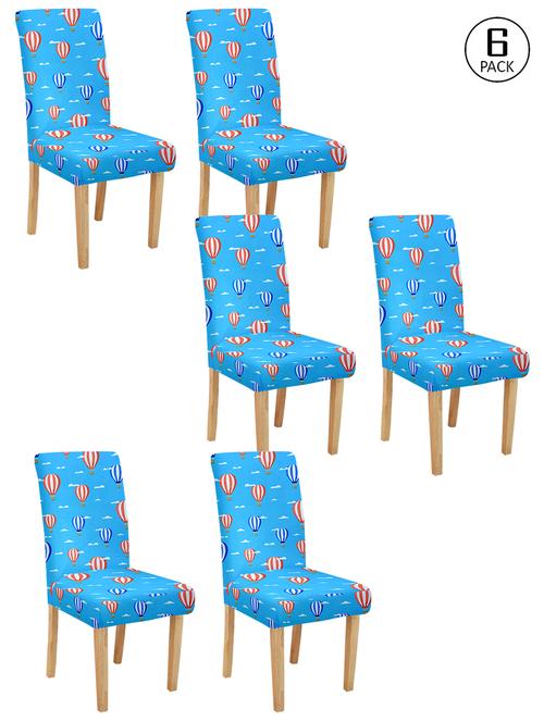 cortina spandex elastic chair cover stretch removable washable (6 pc) - 17796599 - Very Small Image - 1