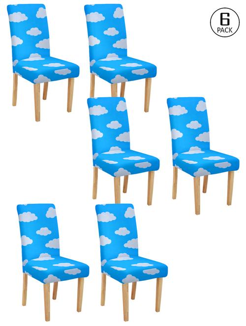 cortina spandex elastic chair cover stretch removable washable (6 pc) - 17796603 - Very Small Image - 1