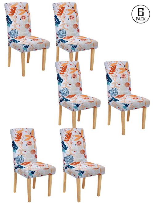 cortina spandex elastic chair cover stretch removable washable (6 pc) - 17796643 - Very Small Image - 1