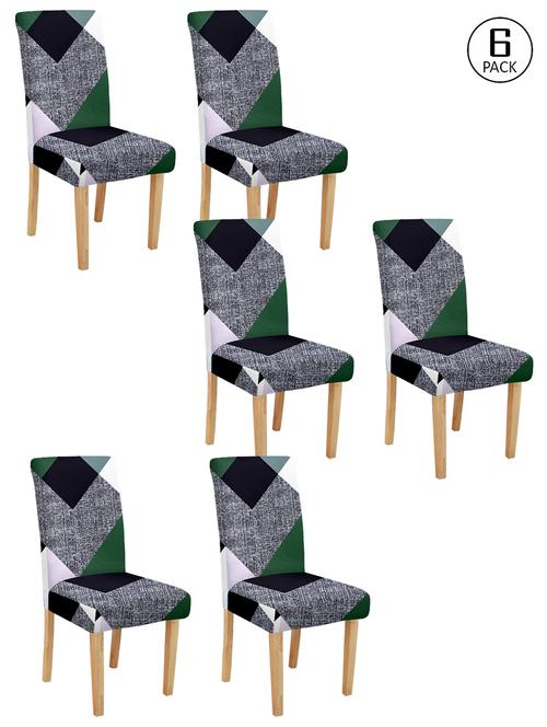 cortina spandex elastic chair cover stretch removable washable (6 pc) - 17796651 - Very Small Image - 1