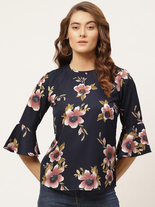 bell sleeved floral top - 17796753 - Very Small Image - 1
