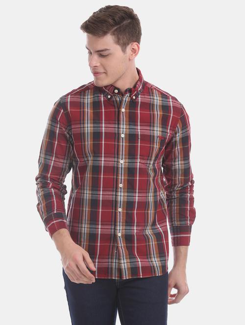 red checkered casual shirt - 17797742 - Very Small Image - 1