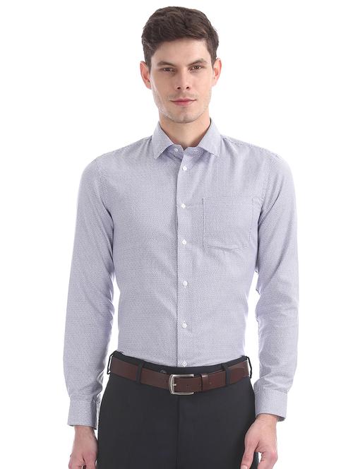 white self design casual shirt - 17798090 - Very Small Image - 1