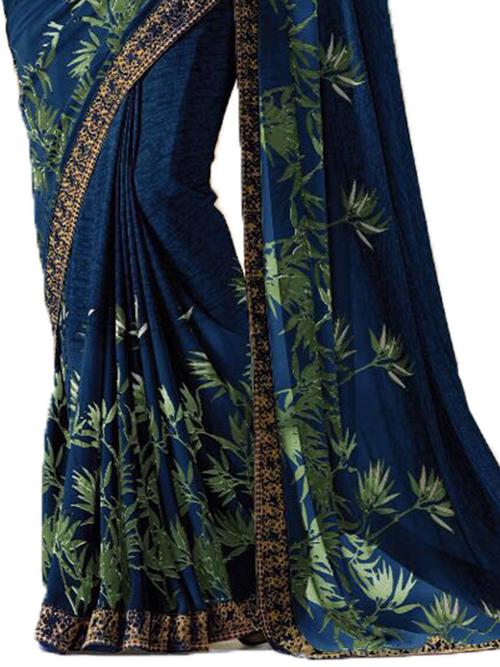 saree fabrics - 60gram gorget printed - 17798094 - Very Small Image - 1