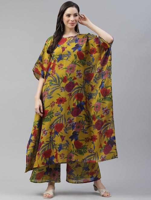 floral kurta palazzo set - 17798116 - Very Small Image - 1