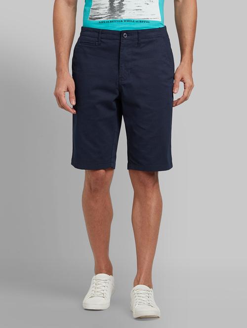 navy blue solid shorts - 17799573 - Very Small Image - 1