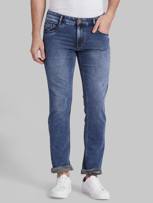 blue light washed denim jean - 17799786 - Very Small Image - 1
