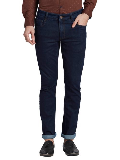 dark blue plain denim jean - 17799795 - Very Small Image - 1