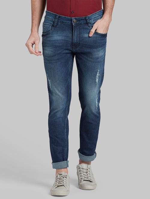 navy blue ripped denim jean - 17799857 - Very Small Image - 1