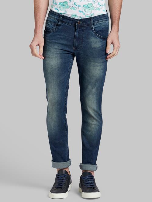 navy blue light washed denim jean - 17799867 - Very Small Image - 1