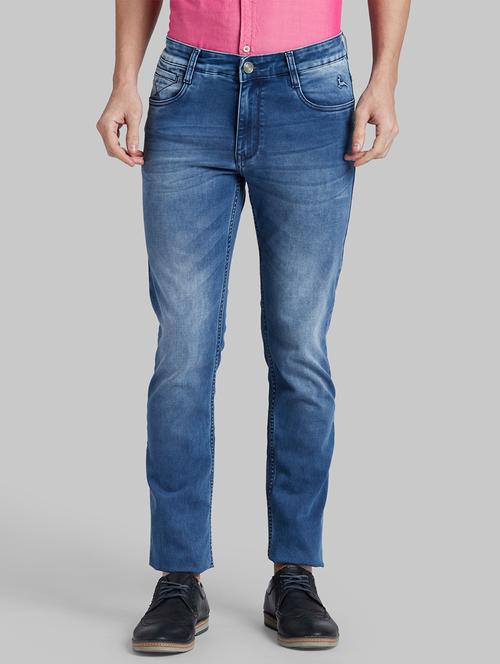 blue light washed denim jean - 17799931 - Very Small Image - 1