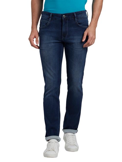 navy blue light washed denim jean - 17799934 - Very Small Image - 1