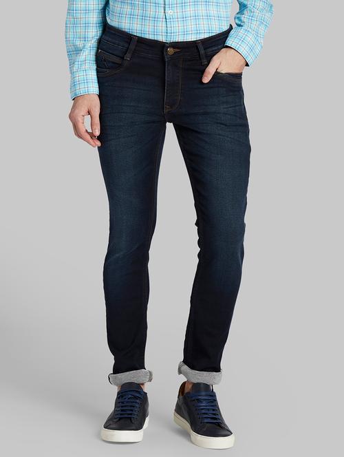 dark blue light washed denim jean - 17799940 - Very Small Image - 1