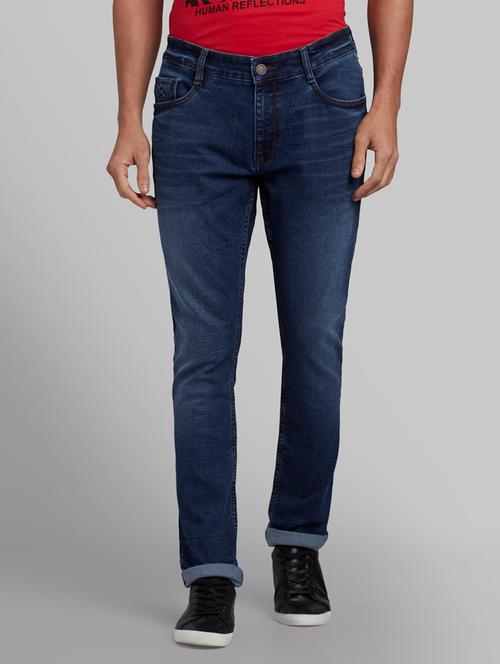 navy blue light washed denim jean - 17799989 - Very Small Image - 1