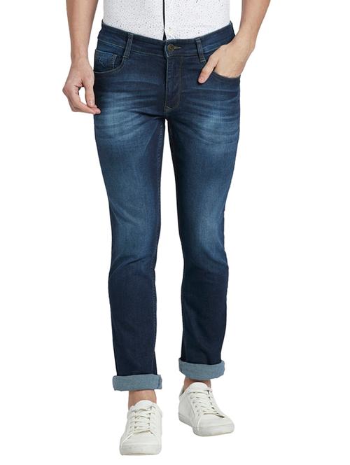 navy blue light washed denim jean - 17799996 - Very Small Image - 1