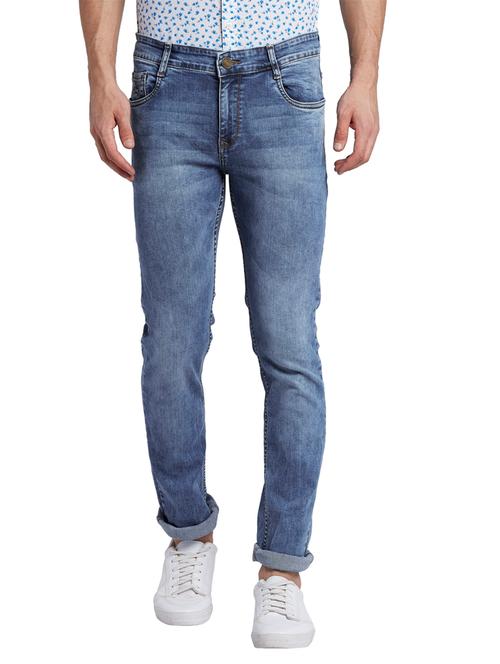 blue light washed denim jean - 17800018 - Very Small Image - 1