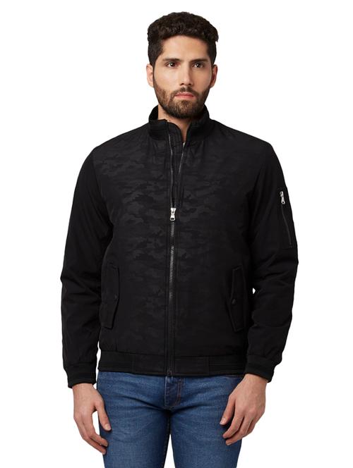 black printed casual jacket - 17800485 - Very Small Image - 1