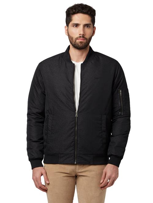 black solid casual jacket - 17800486 - Very Small Image - 1