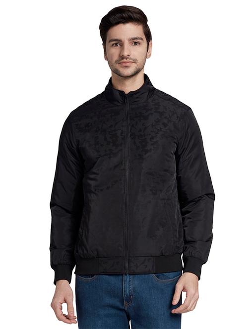 black printed casual jacket - 17800581 - Very Small Image - 1