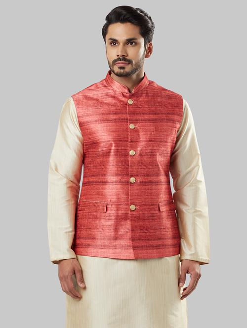 red striped nehru jacket - 17800640 - Very Small Image - 1