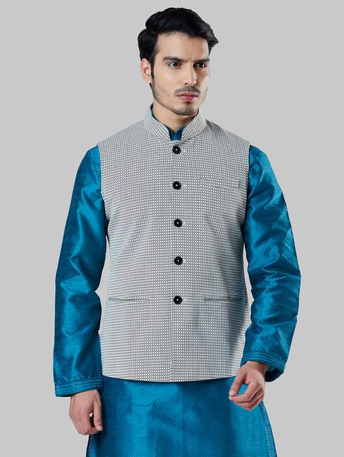 black self design nehru jacket - 17800676 - Very Small Image - 1