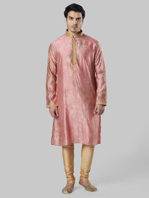 pink self design long kurta - 17800853 - Very Small Image - 1