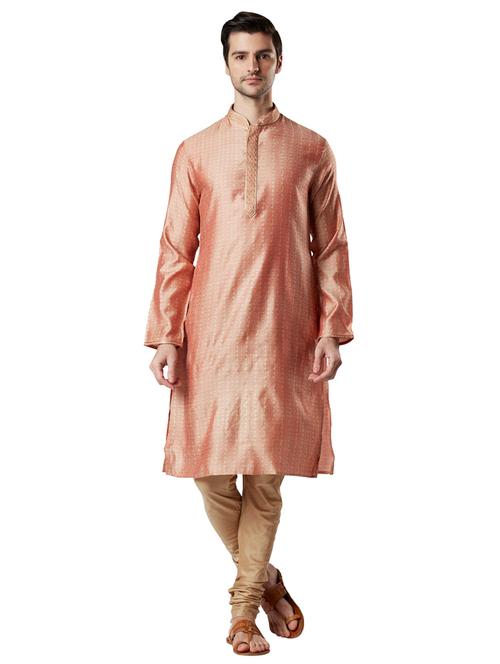 pink self design medium kurta - 17800911 - Very Small Image - 1