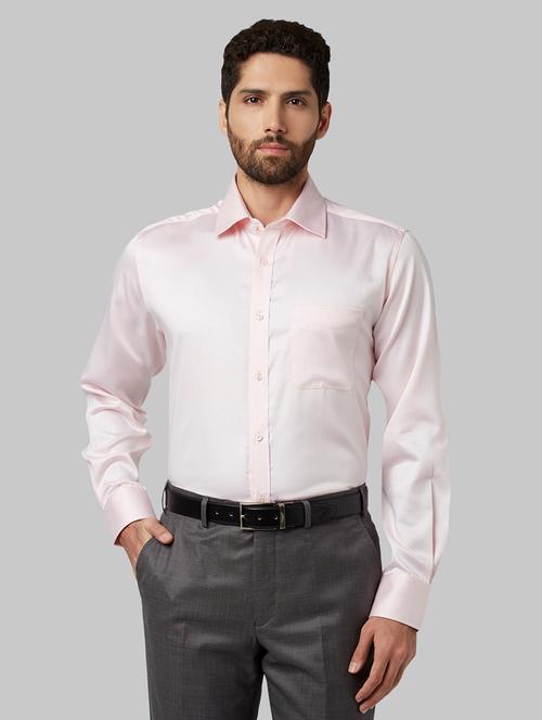 pink solid formal shirt - 17801136 - Very Small Image - 1