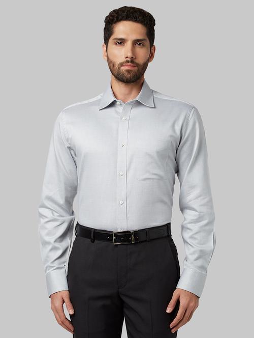 grey printed formal shirt - 17801140 - Very Small Image - 1