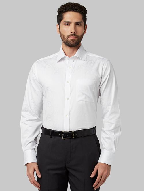white self design formal shirt - 17801145 - Very Small Image - 1