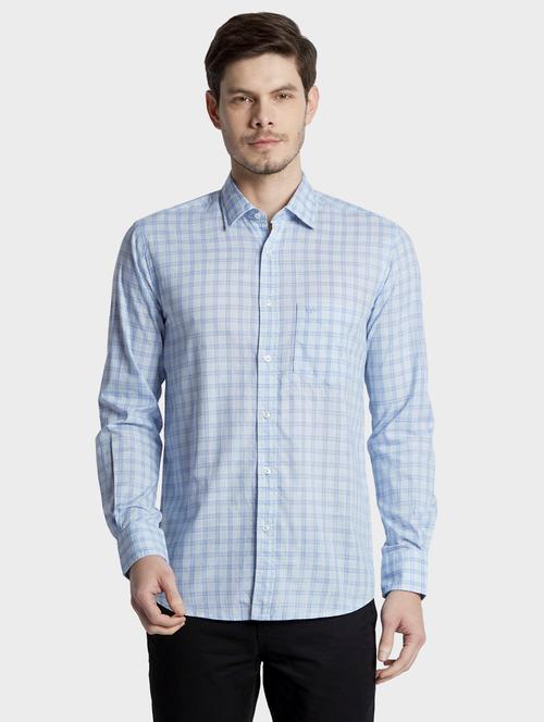 blue checkered casual shirt - 17801337 - Very Small Image - 1
