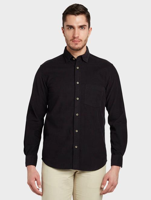 black self design casual shirt - 17801368 - Very Small Image - 1