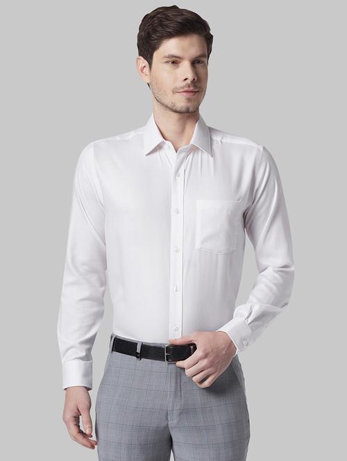 white solid formal shirt - 17801423 - Very Small Image - 1