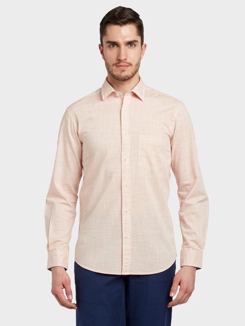 orange striped casual shirt - 17801486 - Very Small Image - 1
